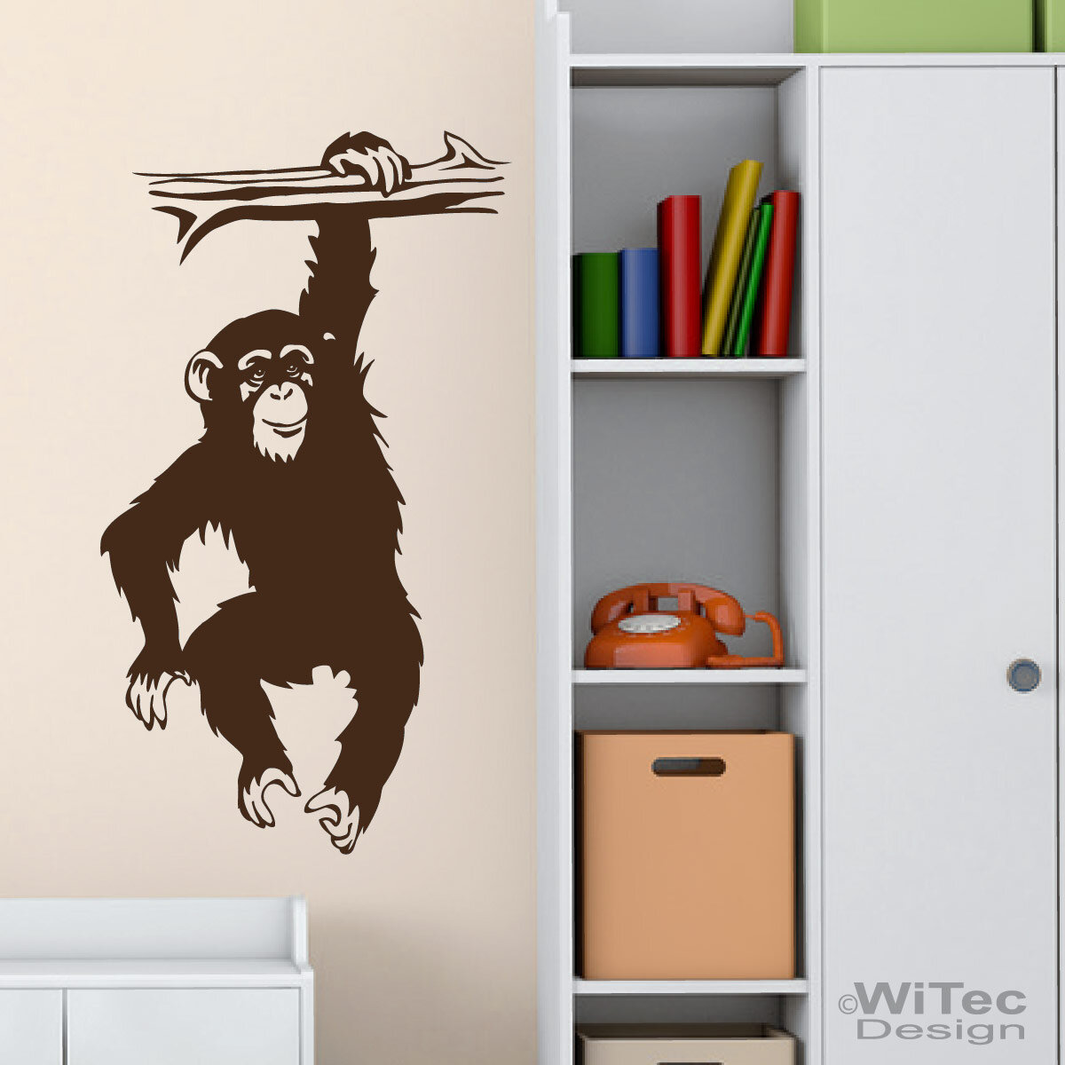 Wandtattoo SCHIMPANSE | AFFE Wandaufkleber