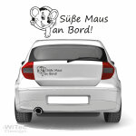 Auto Aufkleber Sticker Autoaufkleber Süße Maus an Bord!