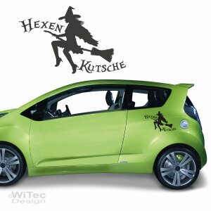 Hexenkutsche Autoaufkleber Auto Aufkleber Hexe Sticker