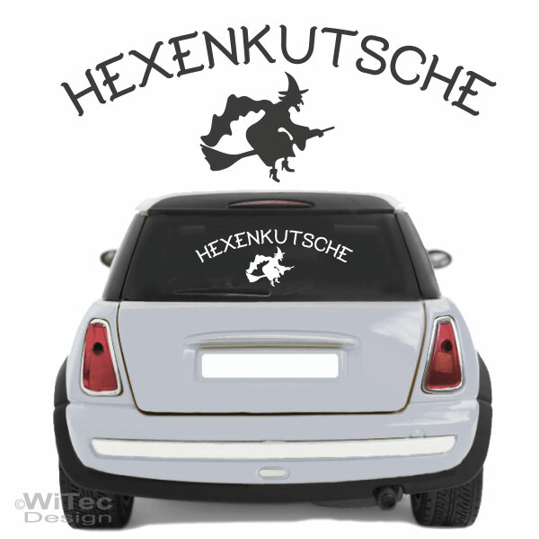 Autoaufkleber Heckscheibe Hexenkutsche Aufkleber Hexe 