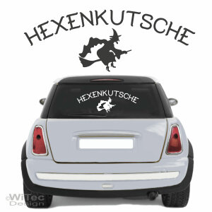 Autoaufkleber Heckscheibe Hexenkutsche Aufkleber Hexe 