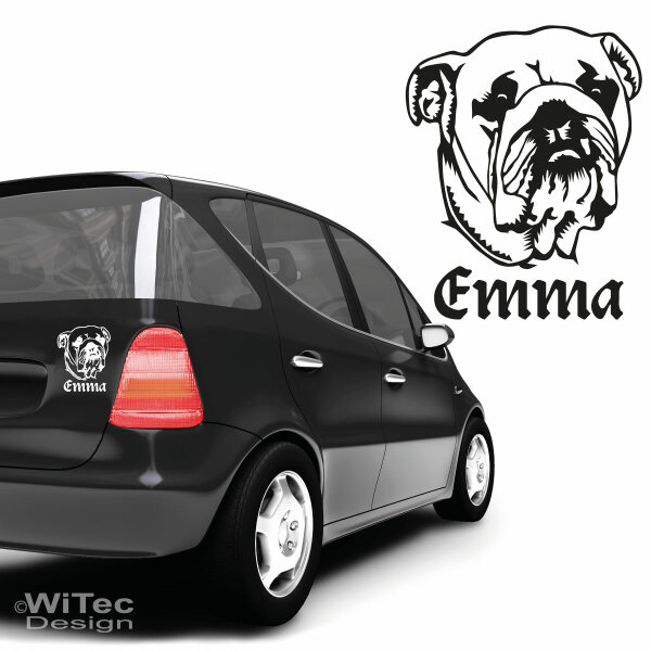 Auto Aufkleber Englische Bulldogge Autoaufkleber Hunde