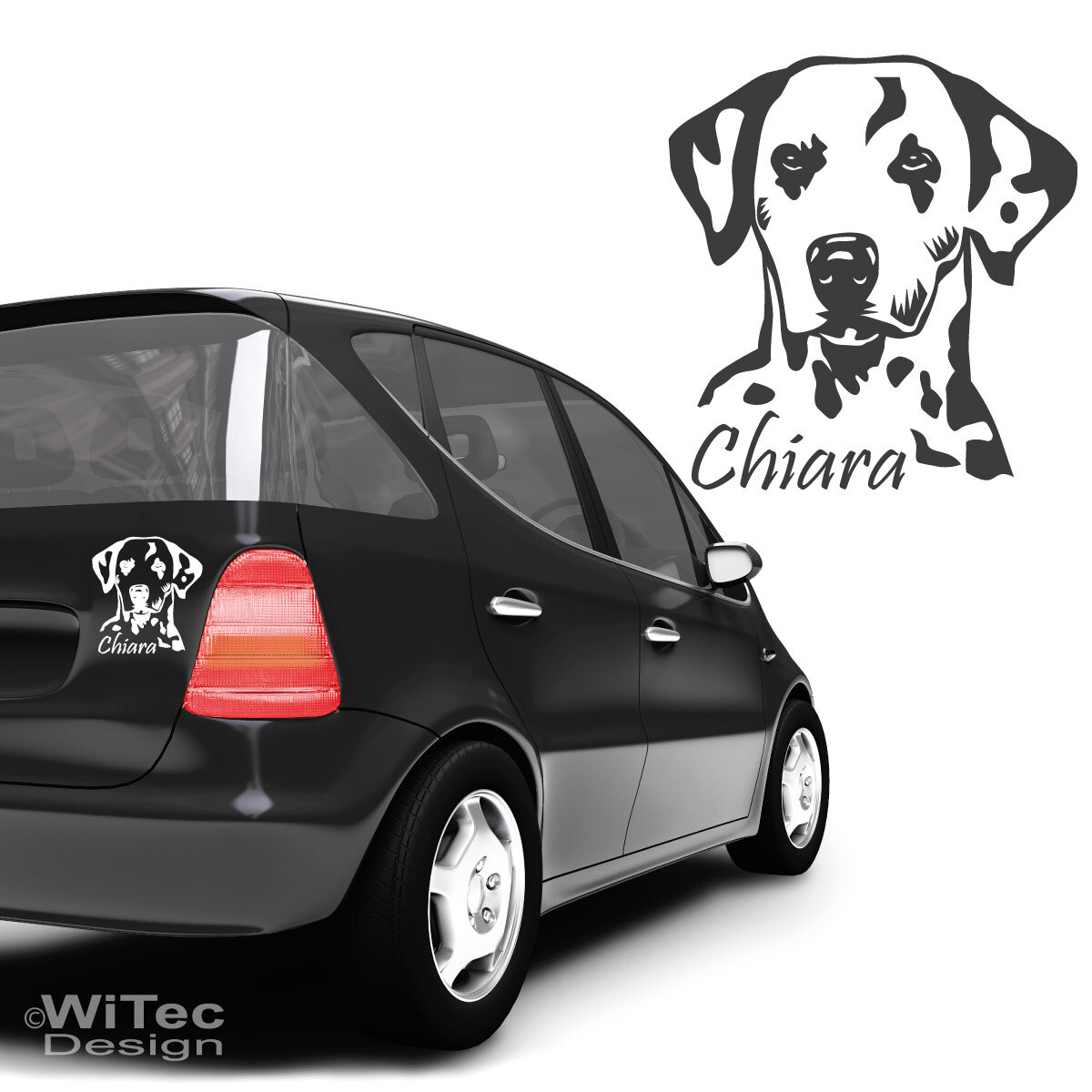 Dalmatiner Auto Aufkleber Dalmatiner Deko Hund Aufkleber Vinyl Aufkleber  Auto aufkleber Lustiger Aufkleber Laptop Aufkleber 3D Aufkleber Dalmatiner  Baby 82 - .de