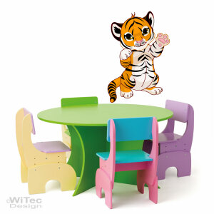 Wandaufkleber Tigerbaby Tiger Wandtattoo Digitaldruck