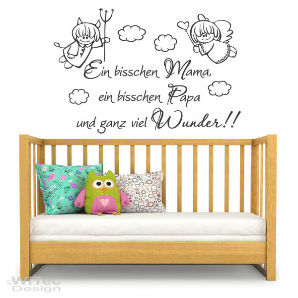 Wandaufkleber Mama Papa Wunder Wandtattoo Kinderzimmer