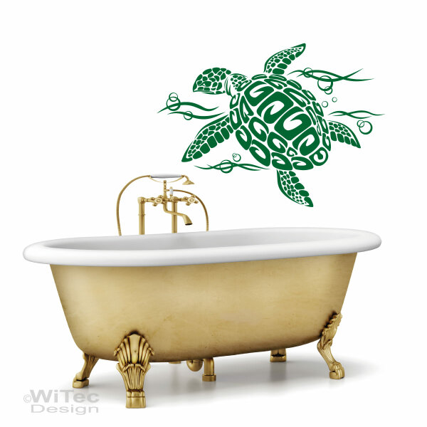 Wandaufkleber Schildkröte Turtle Wandtattoo Badezimmer