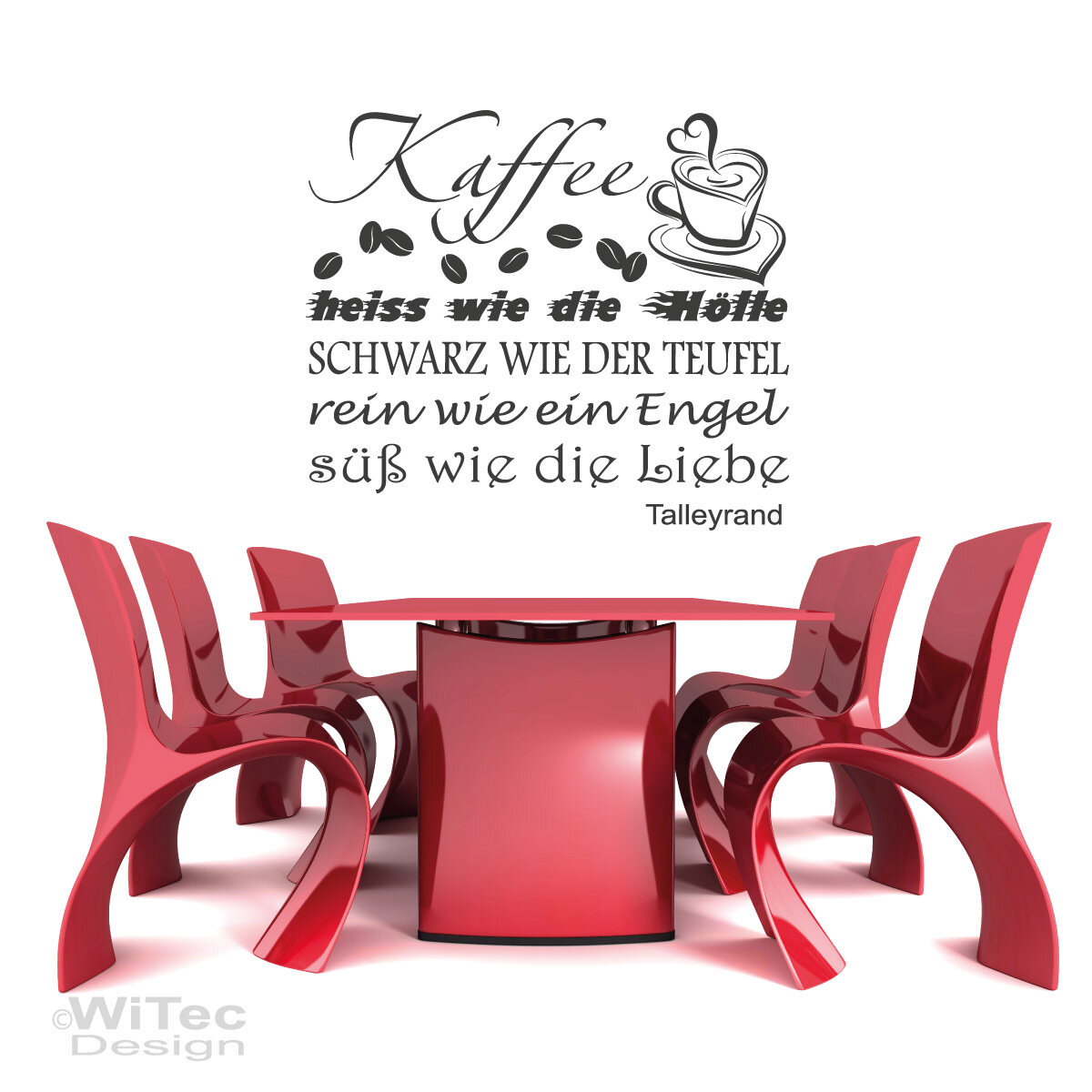 Wandaufkleber DER KAFFEE... Wandtattoo Coffee Küche