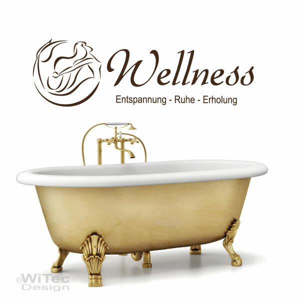 Wandaufkleber WELLNESS Wandtattoo Badezimmer