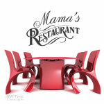 Wandaufkleber MAMA´S RESTAURANT Wandtattoo Küche
