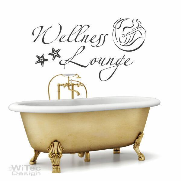 Wandaufkleber WELLNESS LOUNGE Wandtattoo Bad