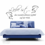 Wandaufkleber LIEBE IST... Wandtattoo Schlafzimmer