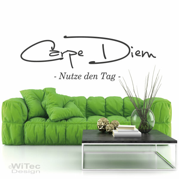 Wandaufkleber CARPE DIEM -  Nutze den Tag - Zitat