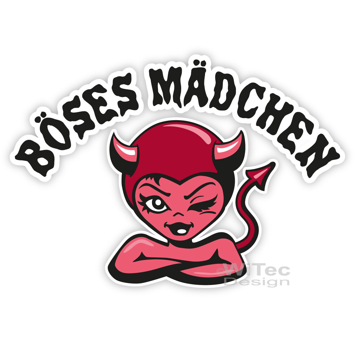Böses Mädchen Autoaufkleber Teufel Aufkleber Auto Böhses