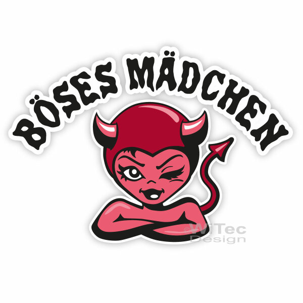 Böses Mädchen Autoaufkleber Teufel Aufkleber Auto Böhses