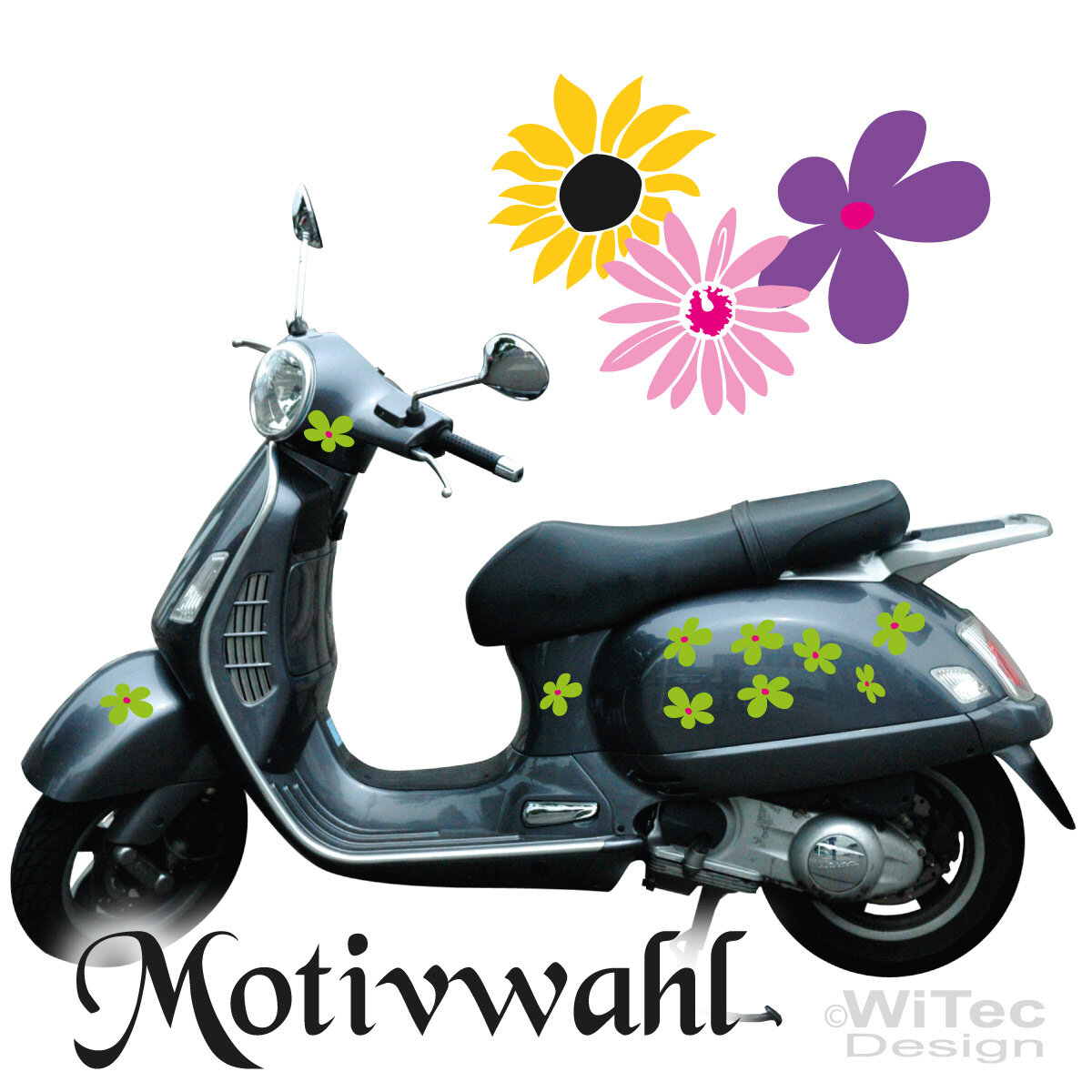 Blumen Aufkleber Sticker 24 Stück