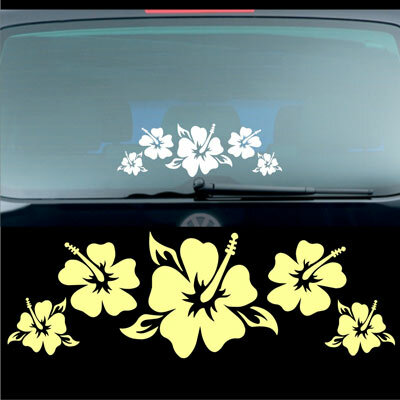 HIBISKUS blume auto aufkleber surfboard sticker