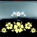 HIBISKUS blume auto aufkleber surfboard sticker