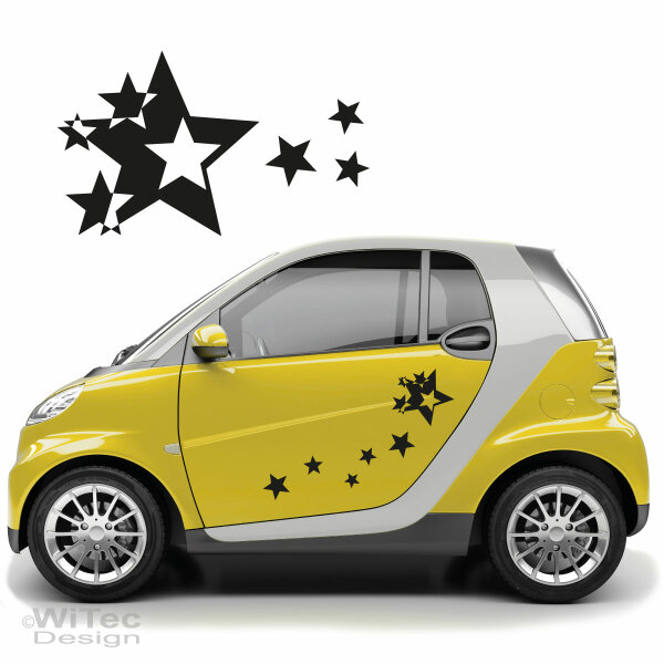 Sterne Stars Aufkleber Set Sticker Auto Styling Deko