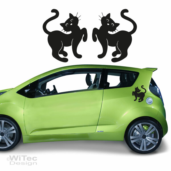 Auto StickerAufkleber Katzen Katze 2er Set