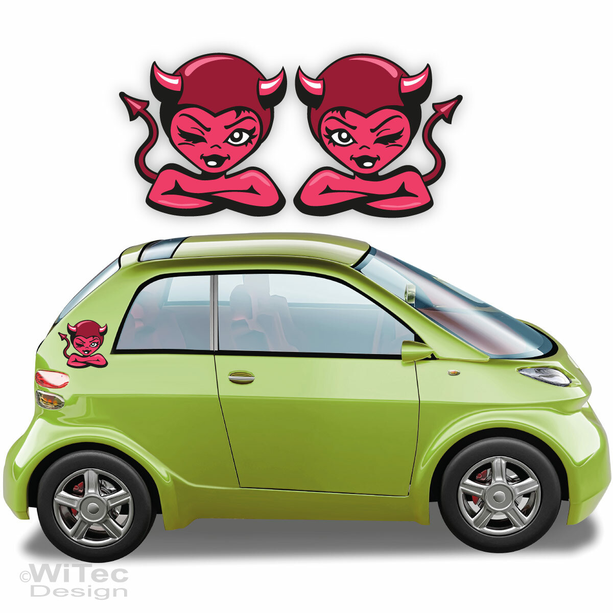 Autoaufkleber Teufelchen Sticker 🔥 ohne Hintergrund, kleine & große Motive