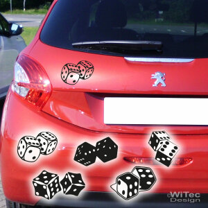 Würfel Aufkleber Autoaufkleber sticker decal dice