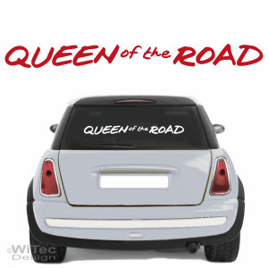 QUEEN of the ROAD Auto Aufkleber Heckscheibe