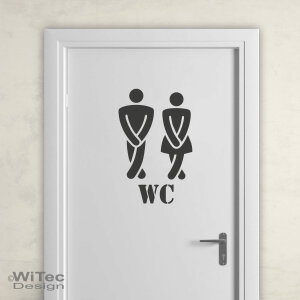 Türaufkleber WC Toilette Türtattoo