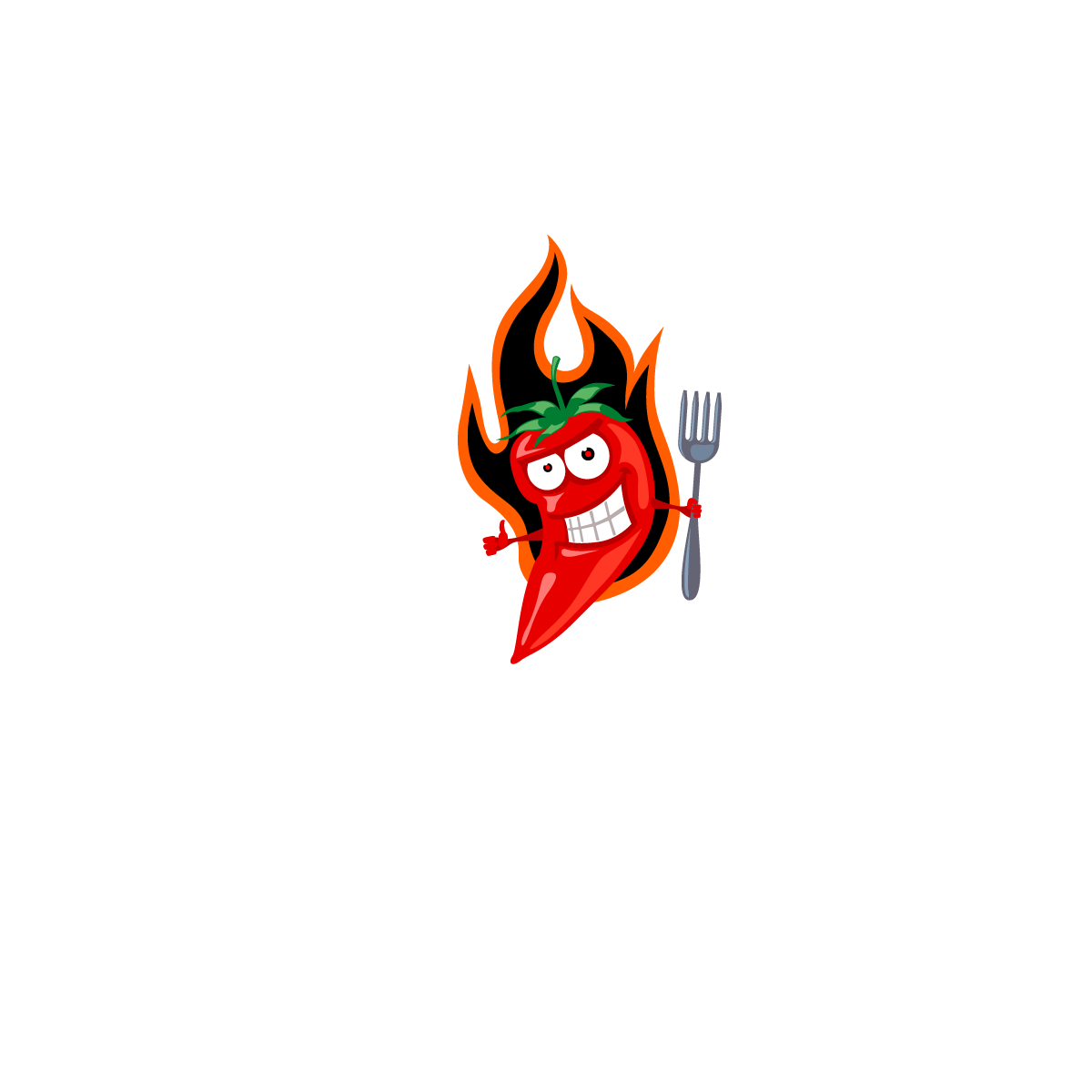 Türaufkleber Scharfe Küche Paprika Aufkleber