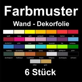 Farbmuster für Wandaufkleber