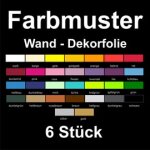 Farbmuster für Wandaufkleber