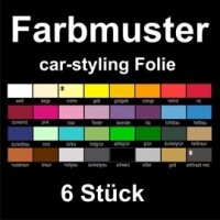 Farbmuster für Autoaufkleber