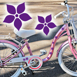 Blumenaufkleber Fahrrad Bike beachcruiser sticker