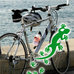 Aufkleber Fahrrad Gekko und Pfotenspur Set