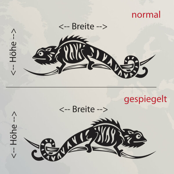 Wohmobil Aufkleber Leguan Chamäleon Echse Womo