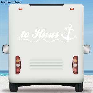 Wohnmobil Aufkleber to Huus mit Anker Caravan