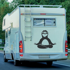 Wohnmobil Aufkleber Faultier Yoga